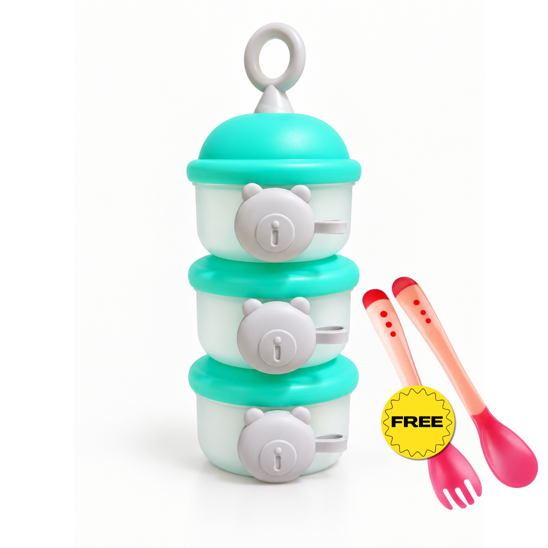 Bebek Multi-Layer Smart Container | 3-Tier Baby Formula ; Food Storage + Free Gift