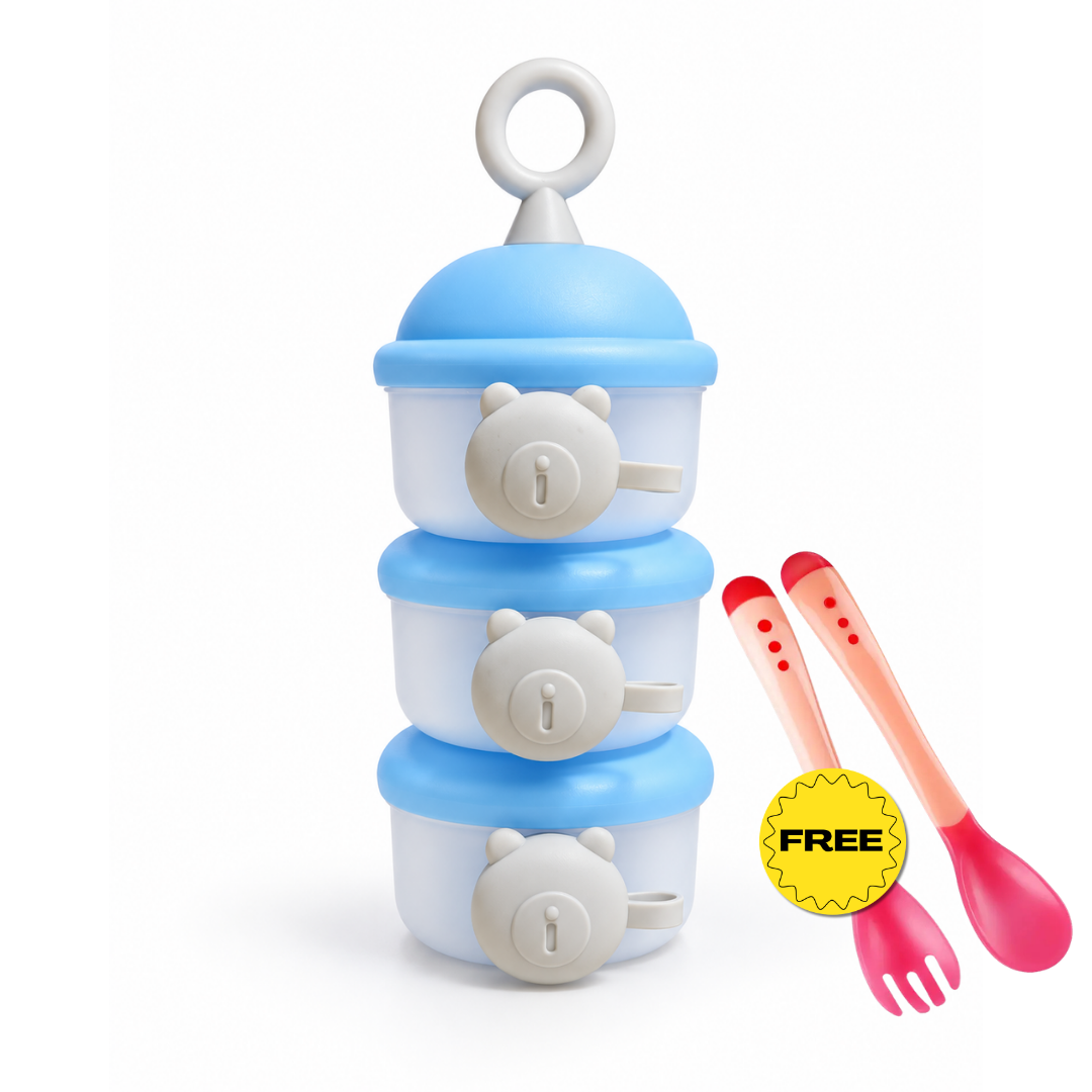 Bebek Multi-Layer Smart Container | 3-Tier Baby Formula ; Food Storage + Free Gift