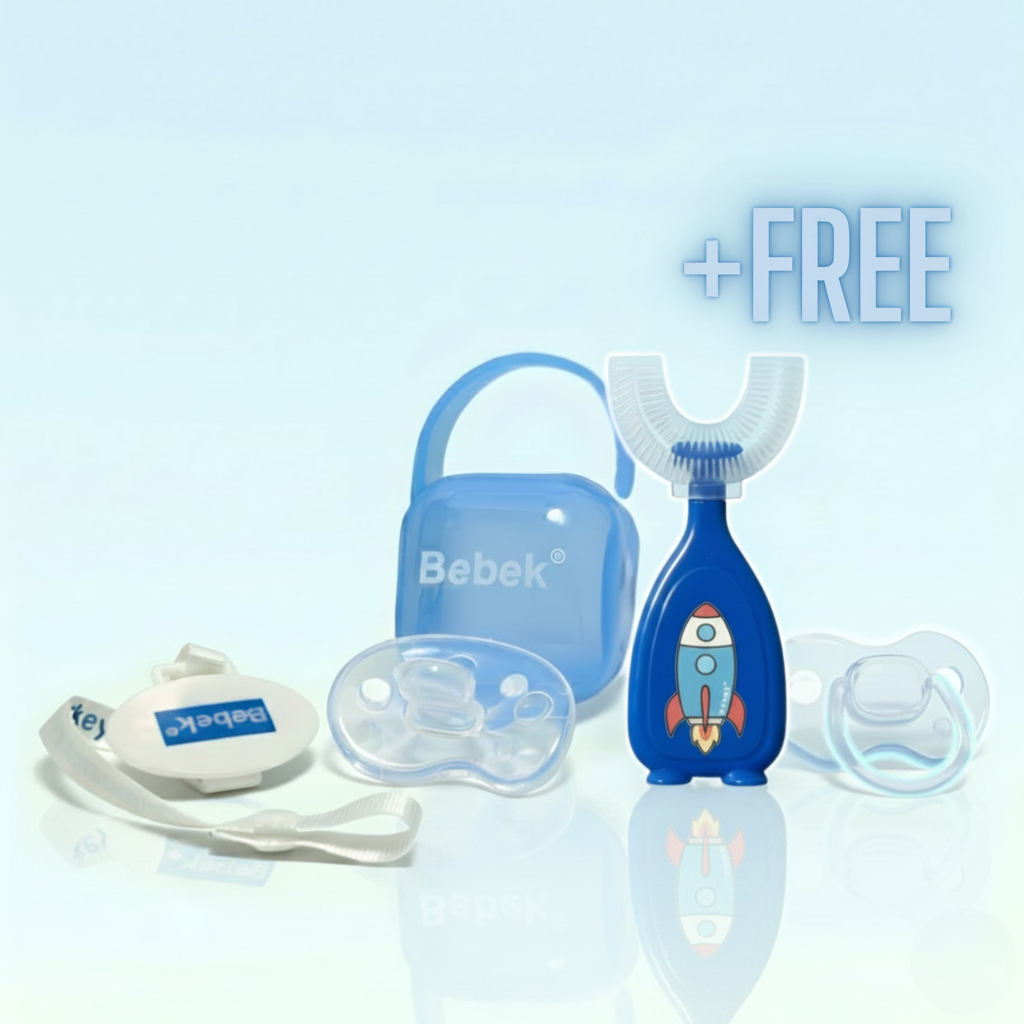 Bebek® Calming Companion - Baby Pacifier with Clip and Case + FREE Bebek® Toothbrush + FREE Bebek® Silicone Pacifier Bebek Egypt