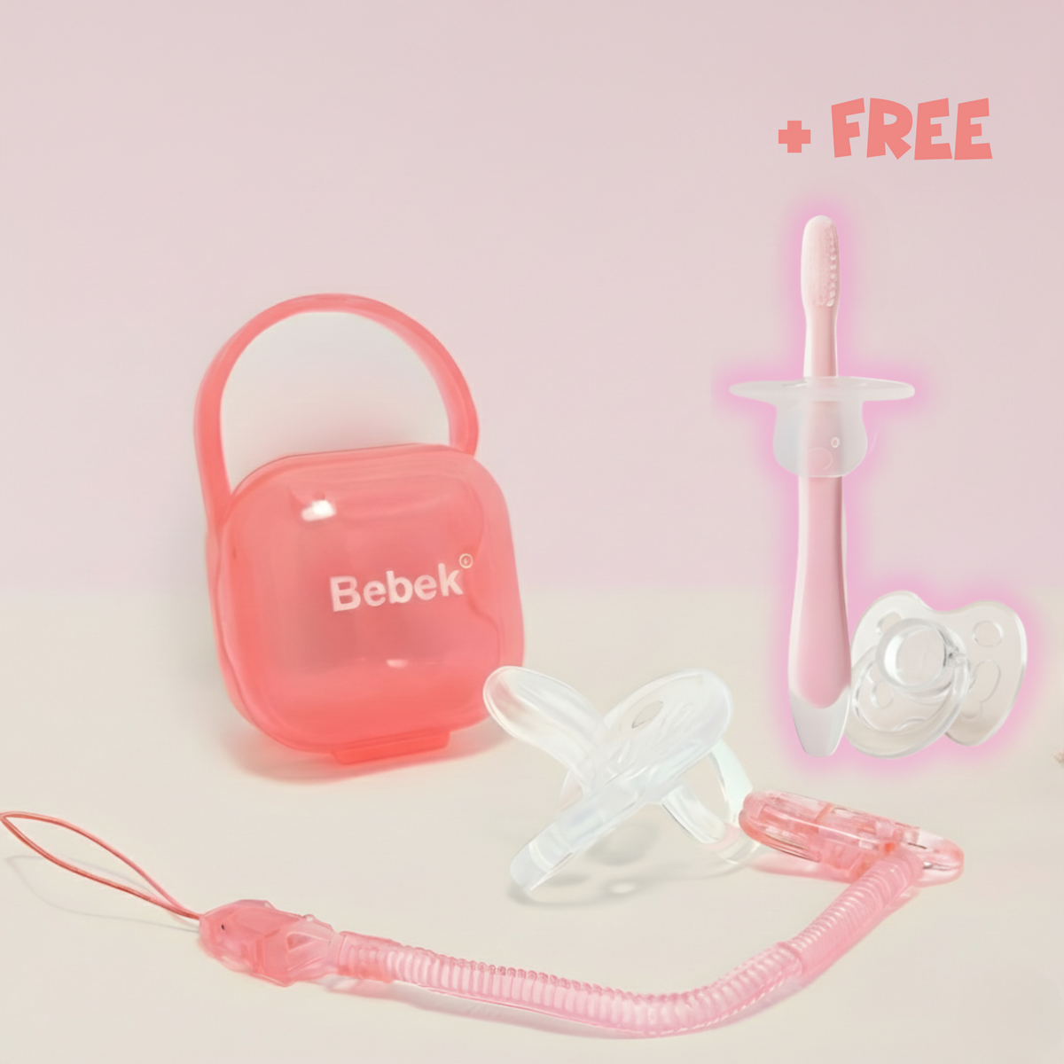 Bebek® Calming Companion - Baby Pacifier with Clip and Case + FREE Bebek® Toothbrush + FREE Bebek® Silicone Pacifier Bebek Egypt