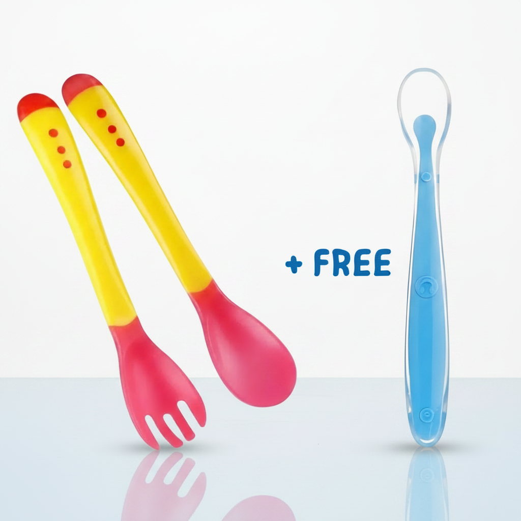 Bebek® Heat Sensitive Baby Spoon & Fork Bebek Egypt