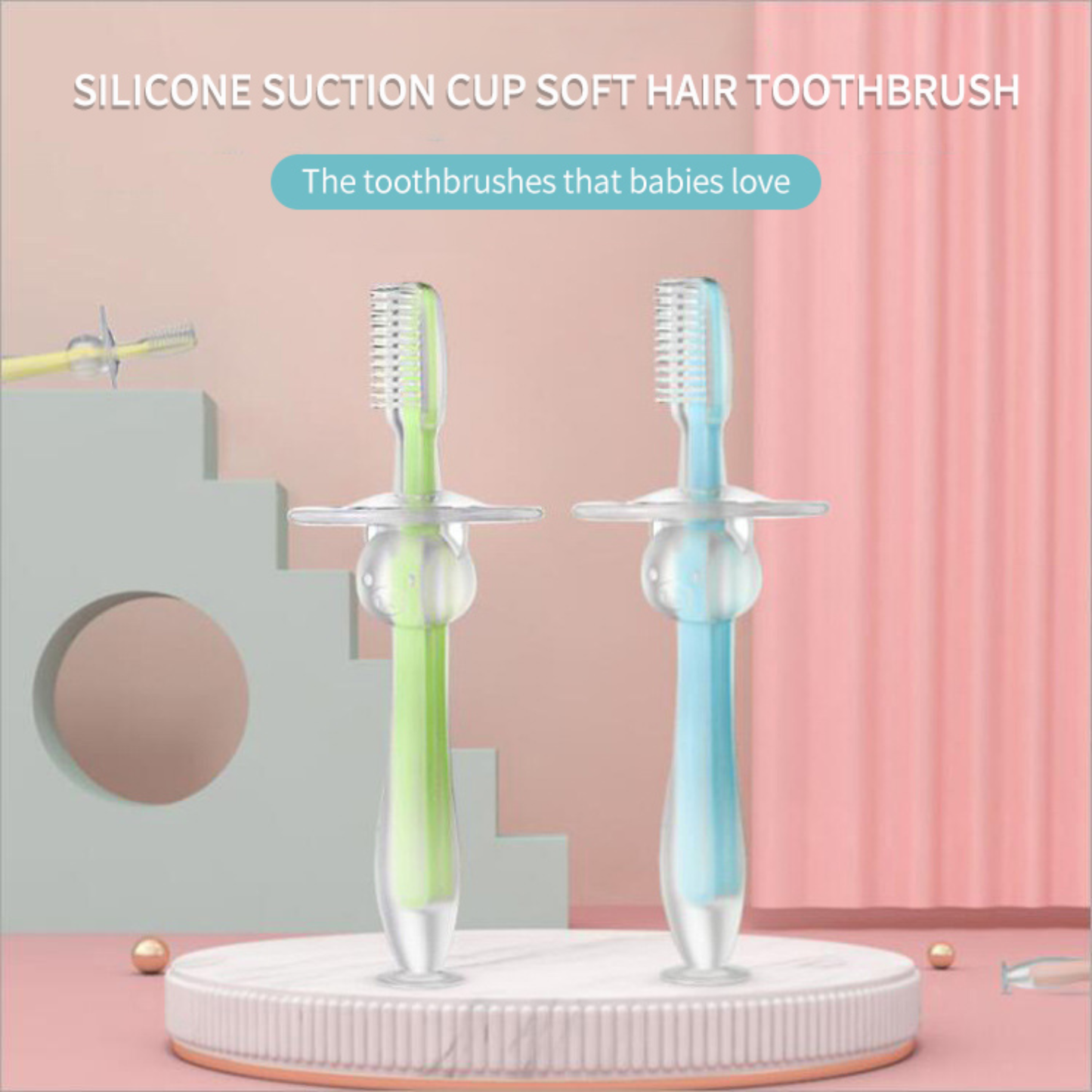 Bebek® Anti-Choke Silicone Baby Toothbrush With Suction Base Bebek Egypt