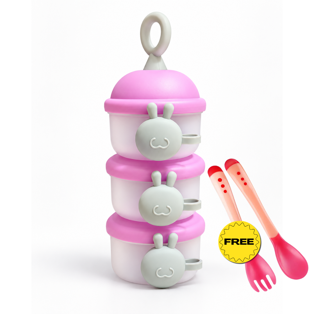 Bebek Multi-Layer Smart Container | 3-Tier Baby Formula ; Food Storage + Free Gift