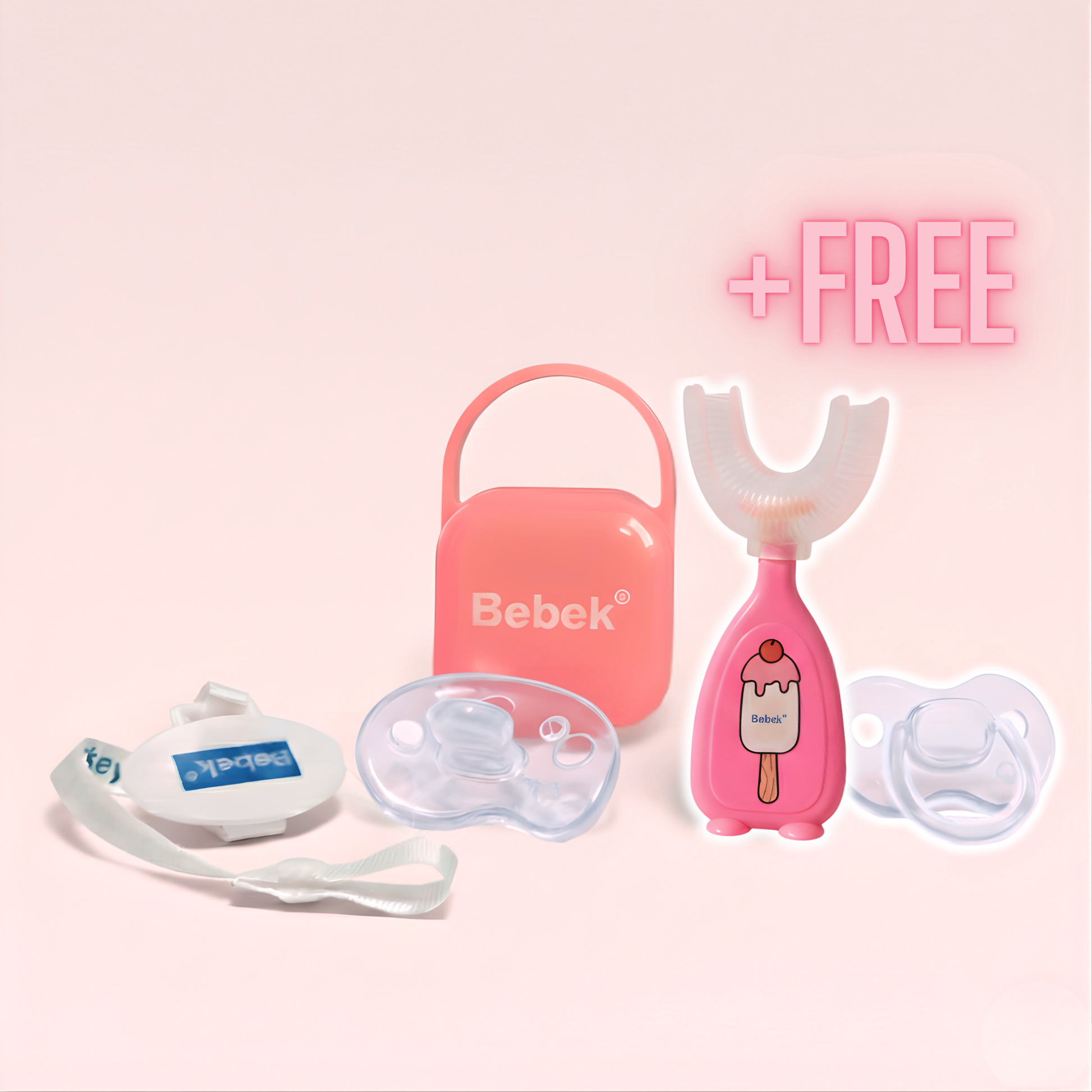 Bebek® Calming Companion - Baby Pacifier with Clip and Case + FREE Bebek® Toothbrush + FREE Bebek® Silicone Pacifier Bebek Egypt