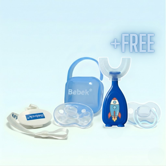 Bebek® Calming Companion - Baby Pacifier with Clip and Case + FREE Bebek® Toothbrush + FREE Bebek® Silicone Pacifier Bebek Egypt