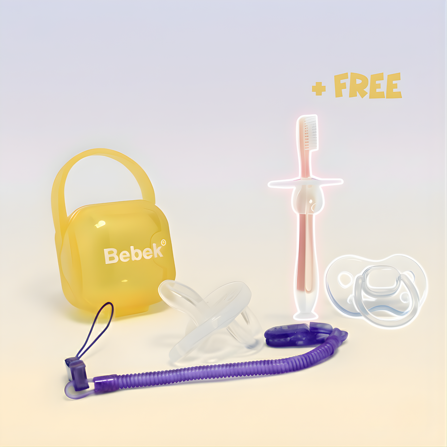 Bebek® Calming Companion - Baby Pacifier with Clip and Case + FREE Bebek® Toothbrush + FREE Bebek® Silicone Pacifier Bebek Egypt