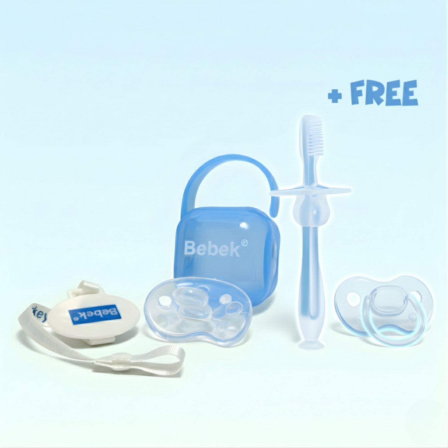 Bebek® Calming Companion - Baby Pacifier with Clip and Case + FREE Bebek® Toothbrush + FREE Bebek® Silicone Pacifier Bebek Egypt