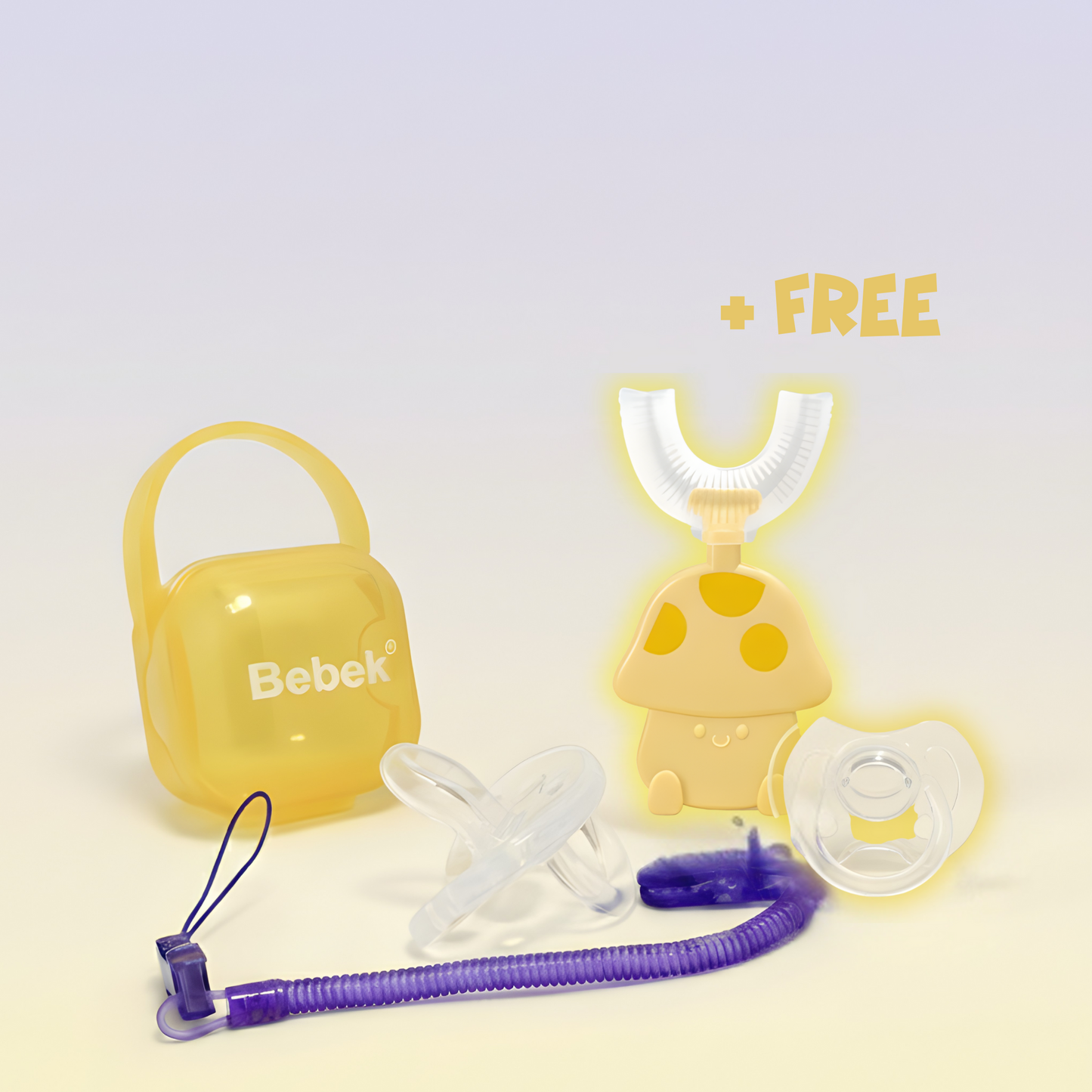 Bebek® Calming Companion - Baby Pacifier with Clip and Case + FREE Bebek® Toothbrush + FREE Bebek® Silicone Pacifier Bebek Egypt