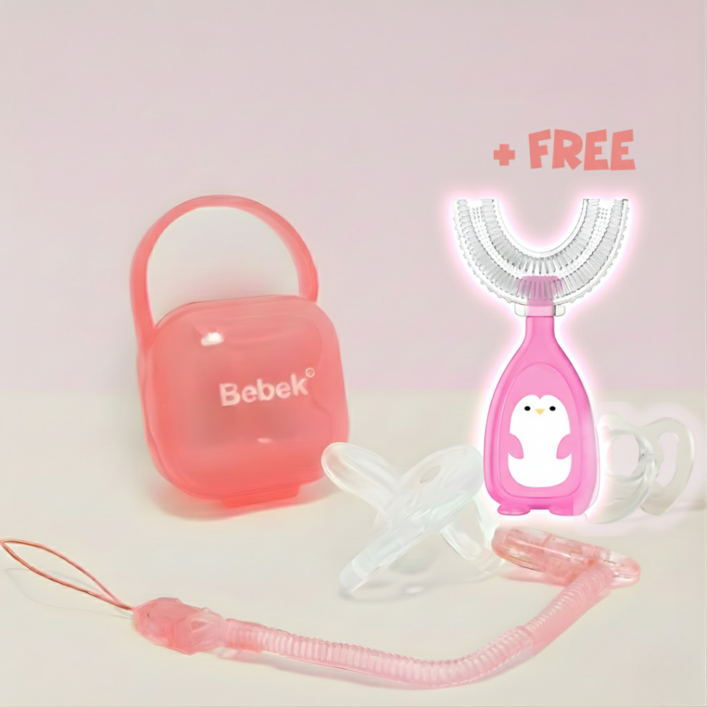 Bebek® Calming Companion - Baby Pacifier with Clip and Case + FREE Bebek® Toothbrush + FREE Bebek® Silicone Pacifier Bebek Egypt